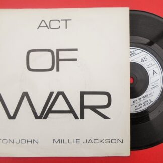 Elton John & Millie Jackson Act Of War 7" Rocket EJS8 EX/EX 1985 picture sleeve