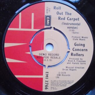 Going Concern Roll Out The Red Carpet 7" EMI EMI 2766 EX 1978 demo