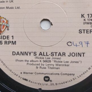 Rickie Lee Jones Danny's All-star Joint 7" Warner Bros K17477 EX 1979 there is writing on label and 2mm drill hole in label rim