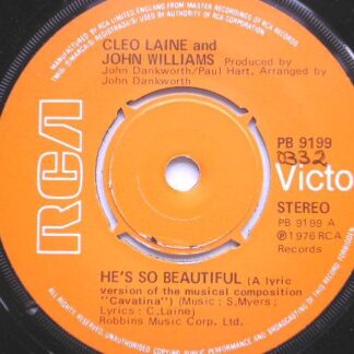 Cleo Laine & John Williams He's So Beautiful 7" RCA Victor PB9199 EX 1976