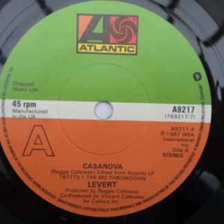 Levert Casanova 7" Atlantic A9217 EX/VG 1987 picture sleeve