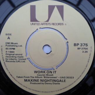 Maxine Nightingale Work On It 7" United Artists BP375 EX 1980