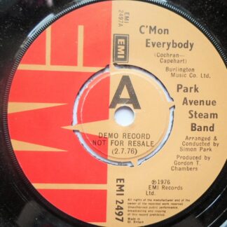 Park Avenue Steam Band C'mon Everybody 7" EMI EMI 2497 EX 1976 demo