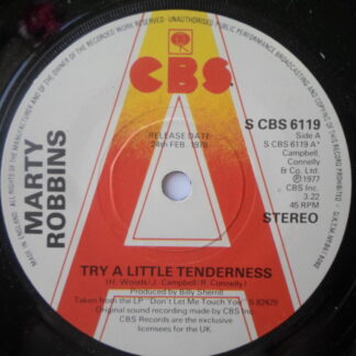 Marty Robbins Try A Little Tenderness 7" CBS SCBS 6119 EX 1973 demo