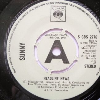 Sunny Headline News 7" CBS SCBS2776 EX 1974 demo