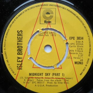 Isley Brothers Midnight Sky Part 1 DJ Version 7" Epic EPC3034 EX 1974 demo