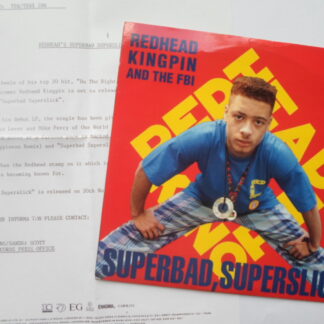Redhead Kingpin & FBI Superbad Superslick 7" 10 TEN286 EX/EX 1989 picture sleeve, with press release