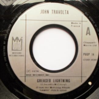 John Travolta Greased Lightning 7" Midsong POSP14 EX 1976 French pressing