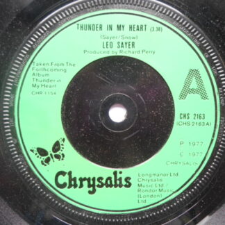 Leo Sayer Thunder In The Night 7" Chrysalis CHS2163 EX 1977