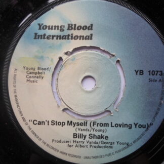 Billy Shake Can't Stop Myself 7" Youngblood YB1073 EX 1970s