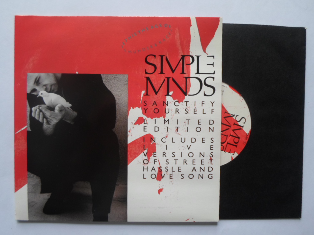 Simple Minds Sanctify Yourself 2x7" Virgin SMP1 EX/EX 1986 double single, picture sleeve