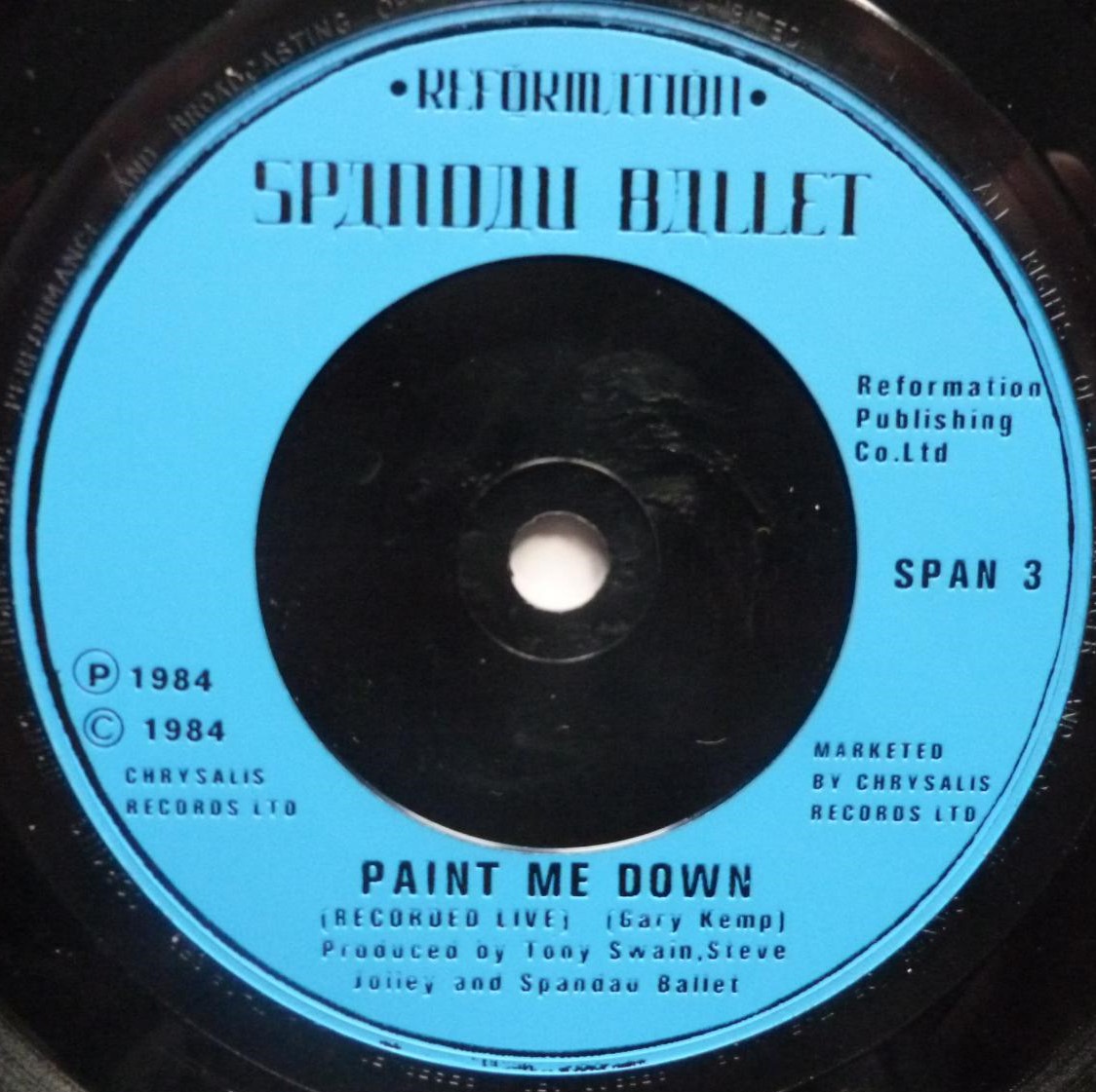 Spandau Ballet Only When You Leave 7" Chrysalis SPAN3 EX/EX 1984 picture sleeve, plastic label - Image 5