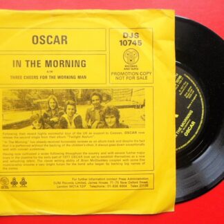 Oscar In The Morning 7" DJM DJS10745 EX/EX 1977 demo