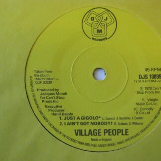 Village People Just A Gigolo 7" DJM DJS10899 EX 1978