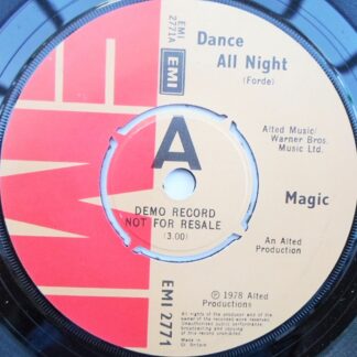 Magic Dance All Night 7" EMI EMI2771 EX 1978 demo