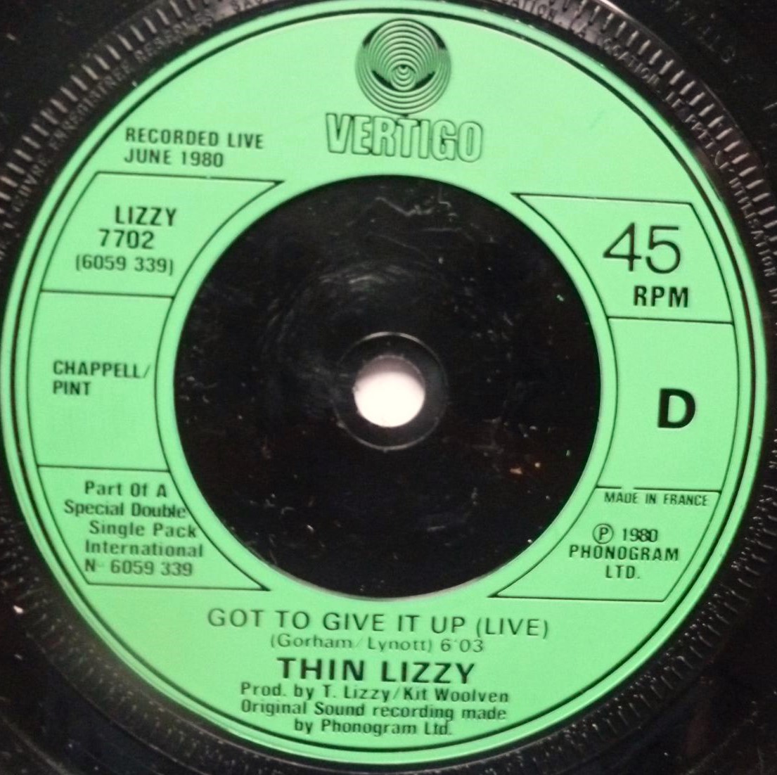 Thin Lizzy Killer On The Loose 2x7" Vertigo LIZZY77 EX/EX 1980 double pack, French pressing in picture sleeve - Image 6