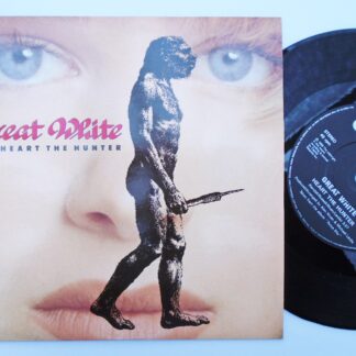 Great White Heart The Hunter 7" Capitol CL555 EX/EX 1989 picture sleeve