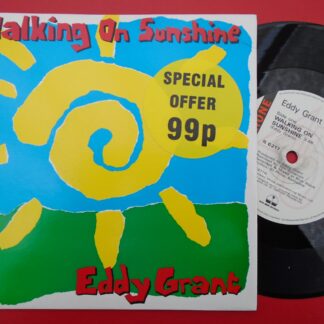 Eddy Grant Walking On Sunshine 7" Blue Wave R6217 EX/EX 1989 picture sleeve