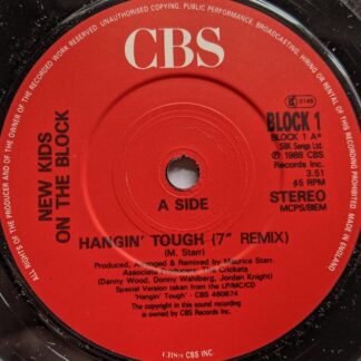 New Kids On The Block Hangin Tough 7" CBS BLOCK1 EX/EX 1989