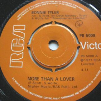 Bonnie Tyler More Than A Lover 7" RCA Victor PB5008 EX 1977
