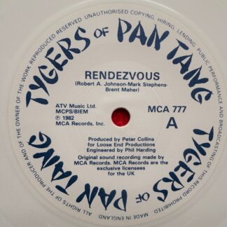 Tygers Of Pan Tang Rendezvous 7" MCA MCA777 EX 1982 white vinyl