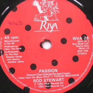Rod Stewart Passion 7" Riva RIVA26 EX 1980
