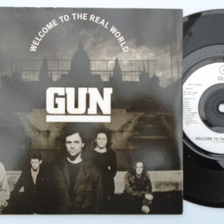 Gun Welcome To The Real World 7" A&M AM885 EX/EX 1992 picture sleeve