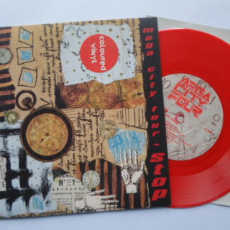 Mega City Four Stop 7" Big Life MEGA3 EX/EX 1991 picture sleeve, red vinyl with insert