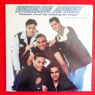 Worlds Apart Heaven Must Be Missing An Angel 7" Arista 139417 EX/EX 1993 poster sleeve
