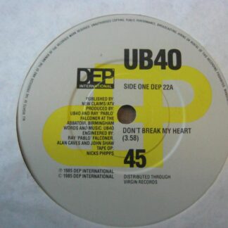 UB40 Don't Break My Heart 7" DEP DEP22 EX 1985