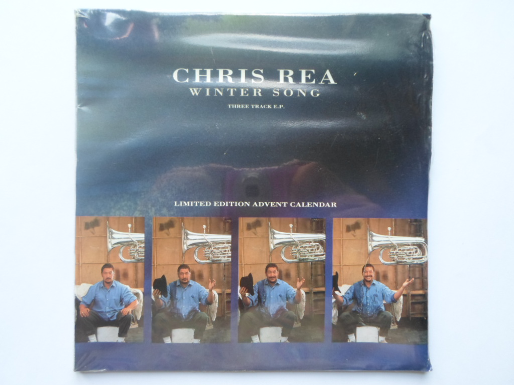 Chris Rea Winter Song 7" EastWest YZ629W EX/EX 1991 picture sleeve + advent calendar