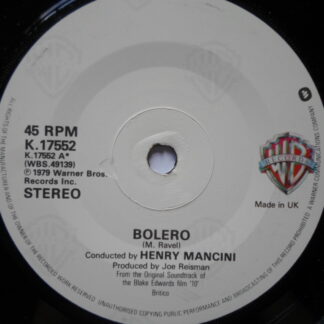 Henry Mancini Bolero 7" Warner Bros K17552 EX 1979 b-side features Julie Andrews & Dudley Moore