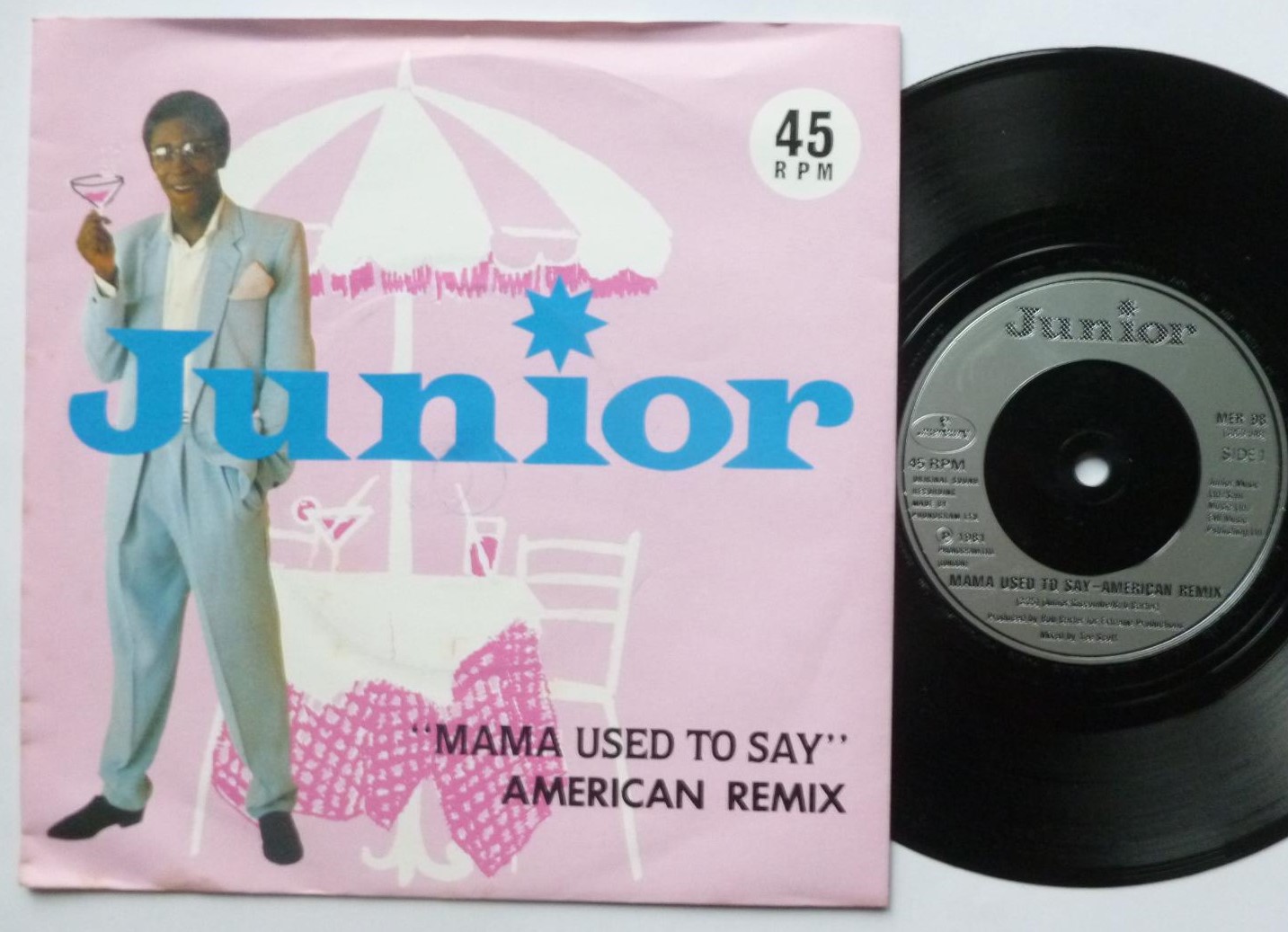 Junior Mama Used To Say American Remix 7" Mercury MER98 EX/EX 1981 picture sleeve