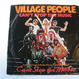 Village People Can't Stop The Music 7" Casablanca NB2261 EX/VG 1980 picture sleeve, US pressing with machine cut centre