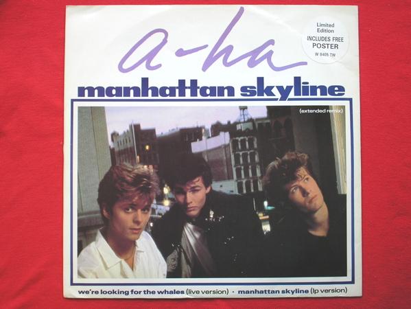 A-HA Manhattan Skyline 12" Warner Bros W8405T EX/VG 1987 12 inch, with poster