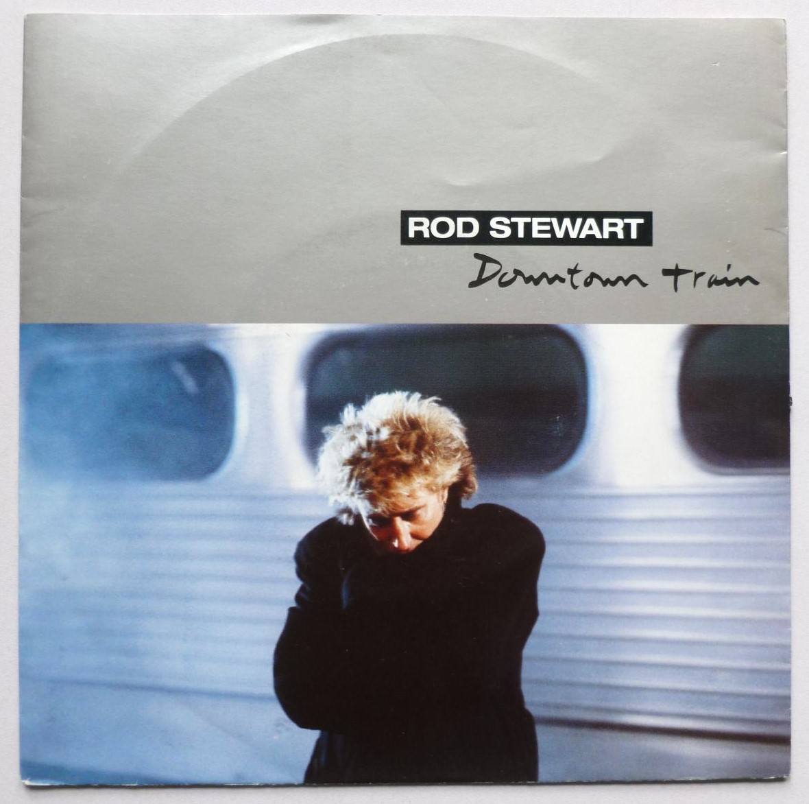 Rod Stewart Downtown Train 7" Warner Bros W2647 EX/VG 1990 German pressing in picture sleeve - Image 2