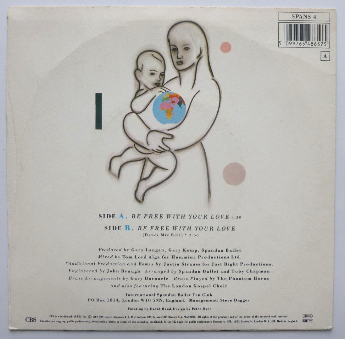 Spandau Ballet Be Free With Your Love 7" CBS SPANS4 EX/VG 1989 picture sleeve has price sticker on front - Image 3