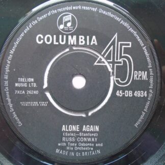 Russ Conway Alone Again 7" Columbia DB4934 EX 1960s