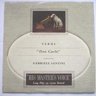 Gabriele Santini Verdi Don Carlo 2LP HMV ALP1291-2 EX/EX 1950s records 3 & 4 of a 4-record set