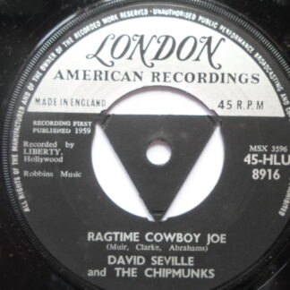 David Seville & Chipmunks Ragtime Cowboy Joe 7" London HLU8916 EX 1959