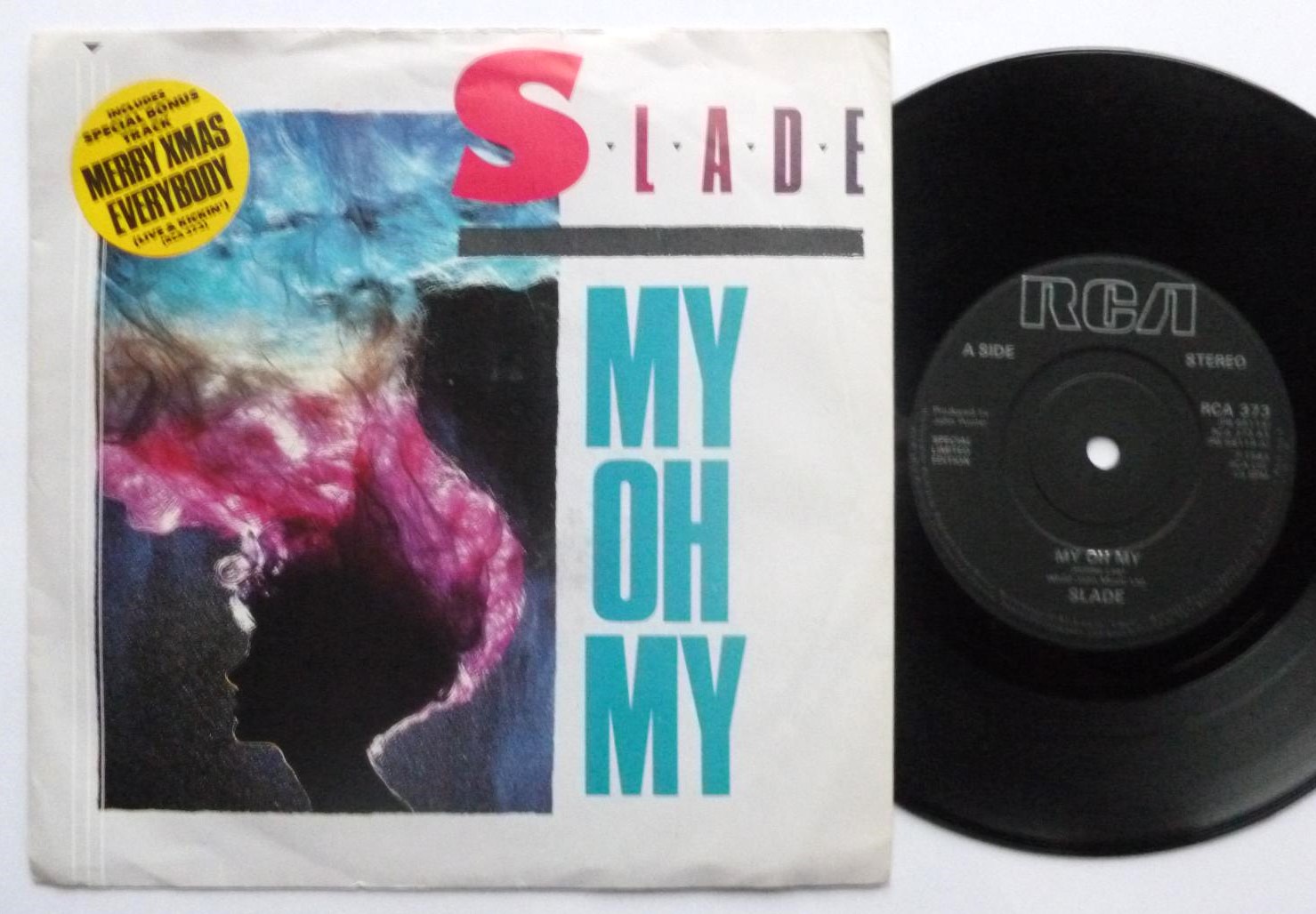 Slade My Oh My 7" RCA RCA373 EX/VG 1983 picture sleeve