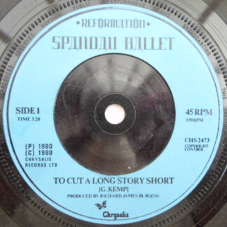 Spandau Ballet To Cut A Long Story Short 7" Chrysalis CHS2473 EX/VG 1980 picture sleeve, UK pressing