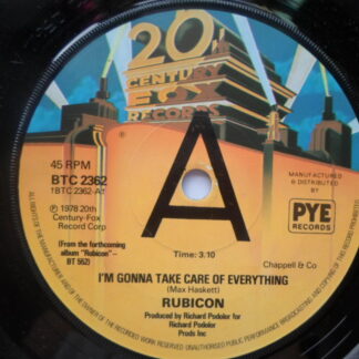 Rubicon I'm Gonna Take Care Of Everything 7" 20th Century BTC2362 EX 1978
