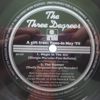 Three Degrees Magic In The Air flexi Sound For Industry SFI423 M 1979 flexi