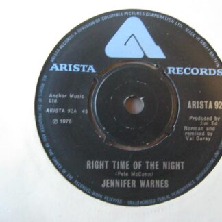 Jennifer Warnes Right Time Of The Night 7" Arista ARISTA92 EX 1976