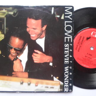 Julio Iglesias My Love 7" CBS JULIIO2 EX/VG 1988 picture sleeve, a-side with Stevie Wonder