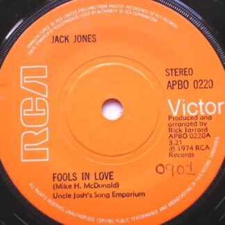 Jack Jones Fools In Love 7" RCA Victor APBO0220 EX 1974