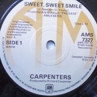 Carpenters Sweet Sweet Smile 7" A&M AMS7327 EX 1977