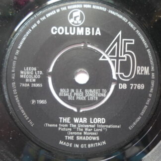 Shadows The War Lord 7" Columbia DB7769 EX 1965