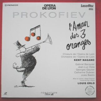 Prokofiev L'Amour Des Trois Oranges LD Pioneer PLMCB00211 M/EX 1990s 12" laser disc with booklet, with Chorus & Orchestra of L'Opera De Lyon conducted by Kent Nagano
